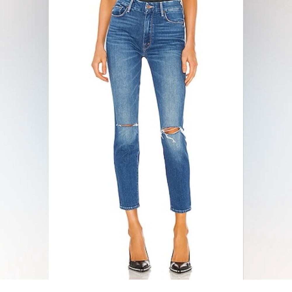 MOTHER High Waisted Looker Ankle in Gold Rush Baby Size 25 $248